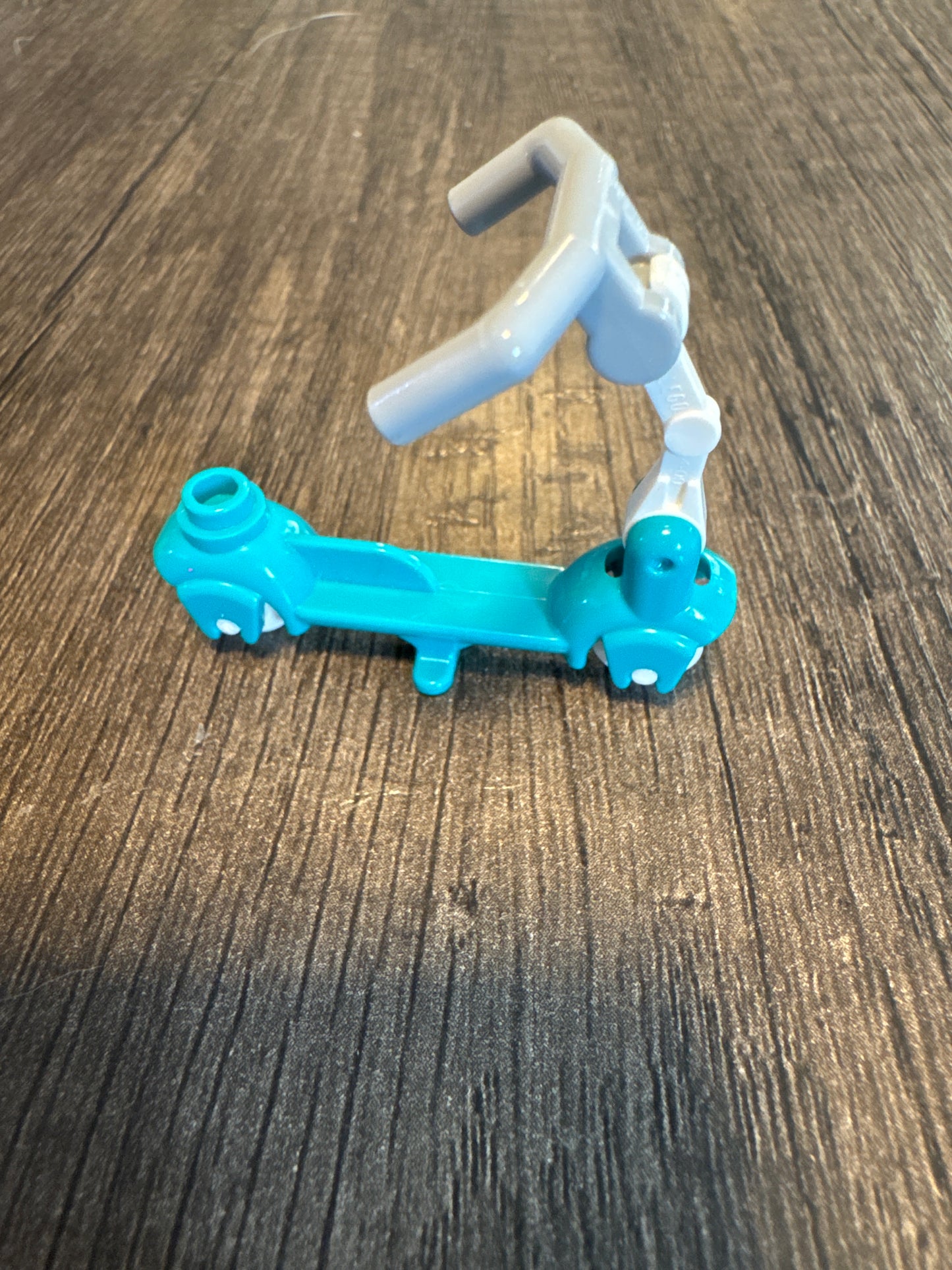 Kick Scooter with White Wheels, White Steering Link, and Light Bluish Gray Angular Handlebars (36273 / 3464 / 30377 / 98397)