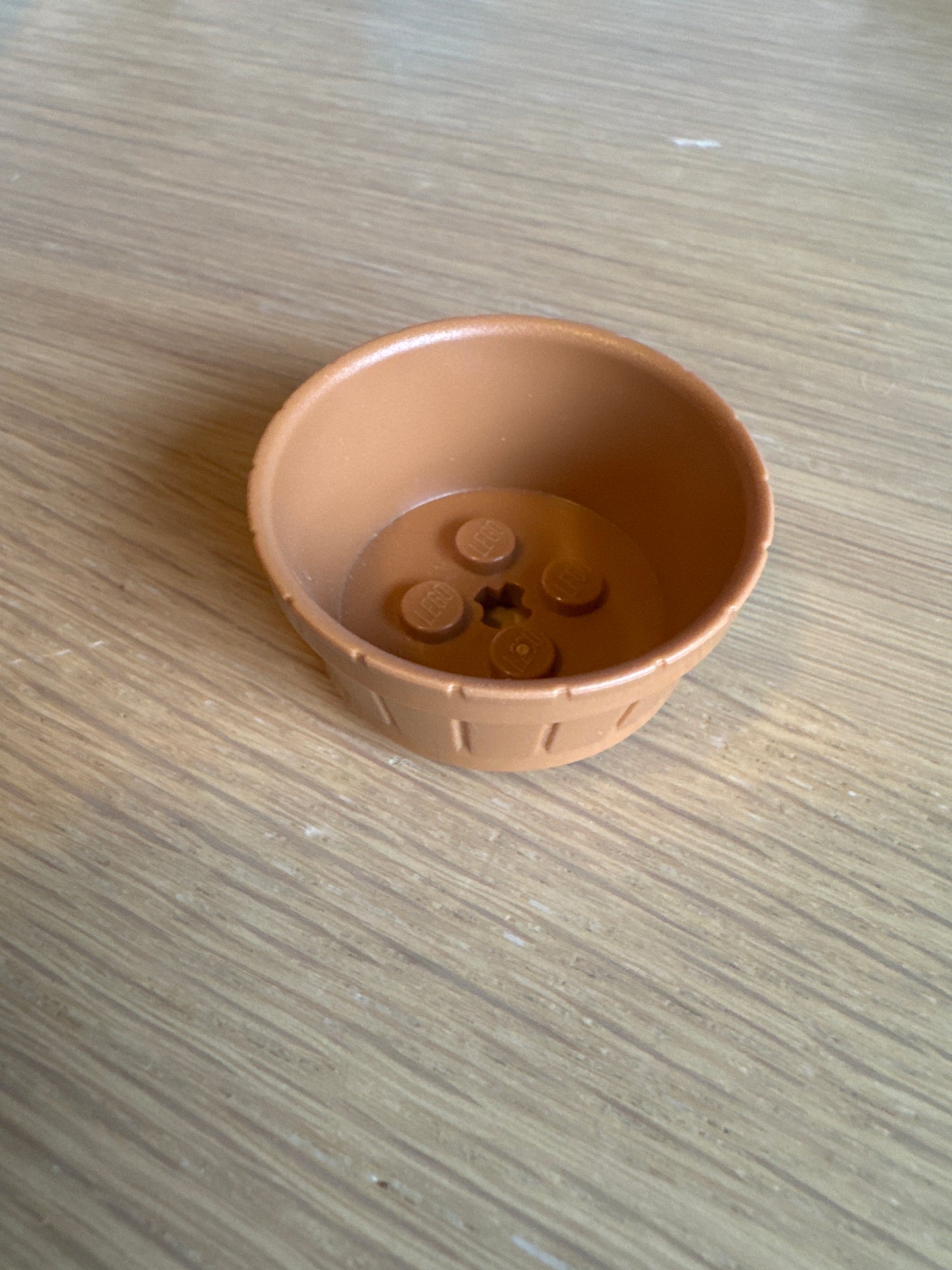 Container, Barrel Half Large with Axle Hole medium nougat