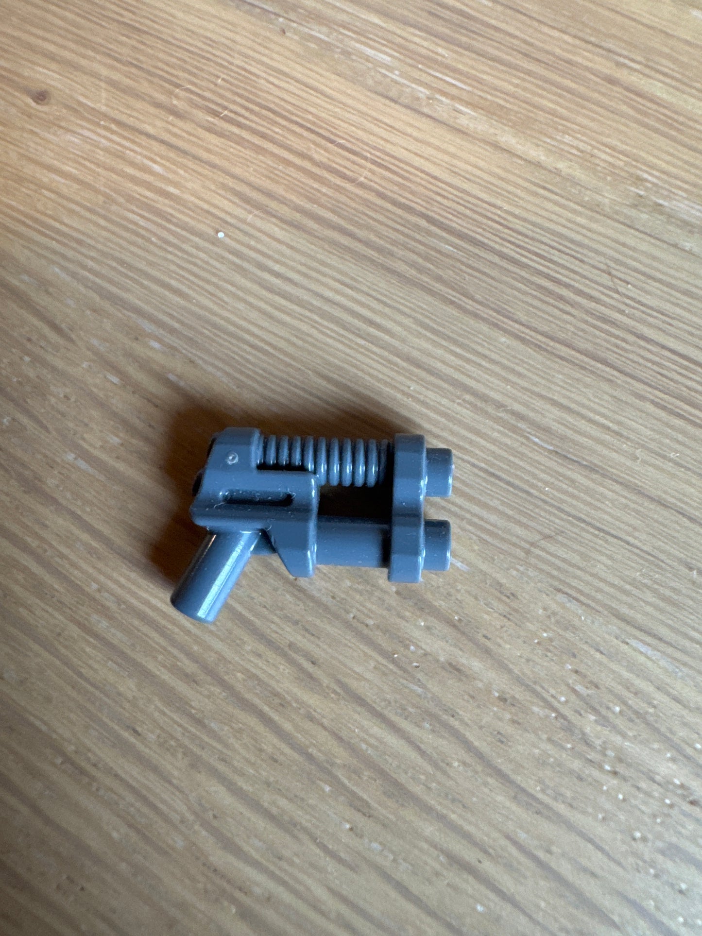 Minifigure, Weapon Gun, Two Barrel Pistol - 10-Rib Top Barrel dark bluish gray