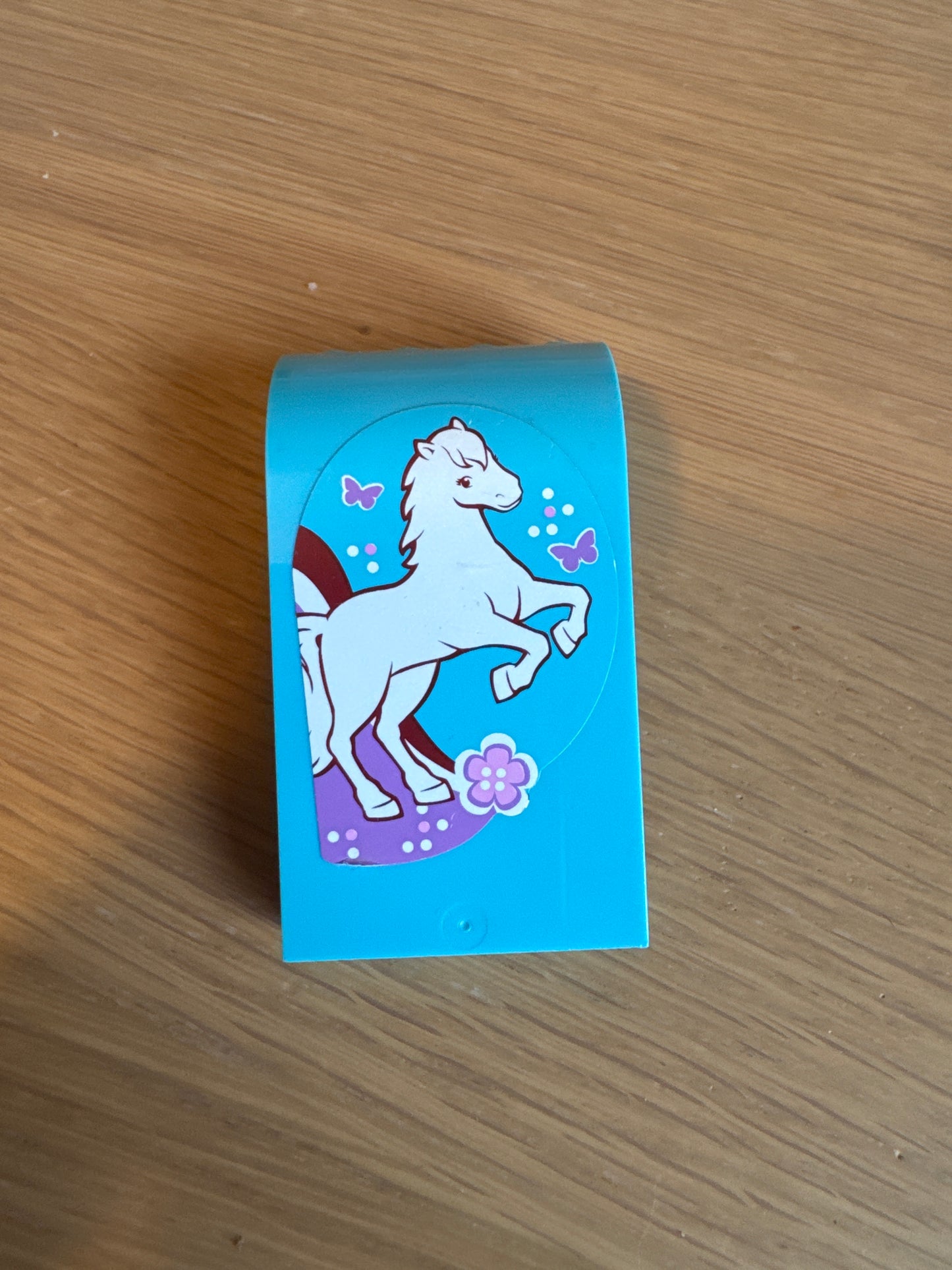 Panel 3 x 4 x 6 Curved Top with White Horse, Flower and Butterflies Pattern Model Right Side (Sticker) - Set 3186