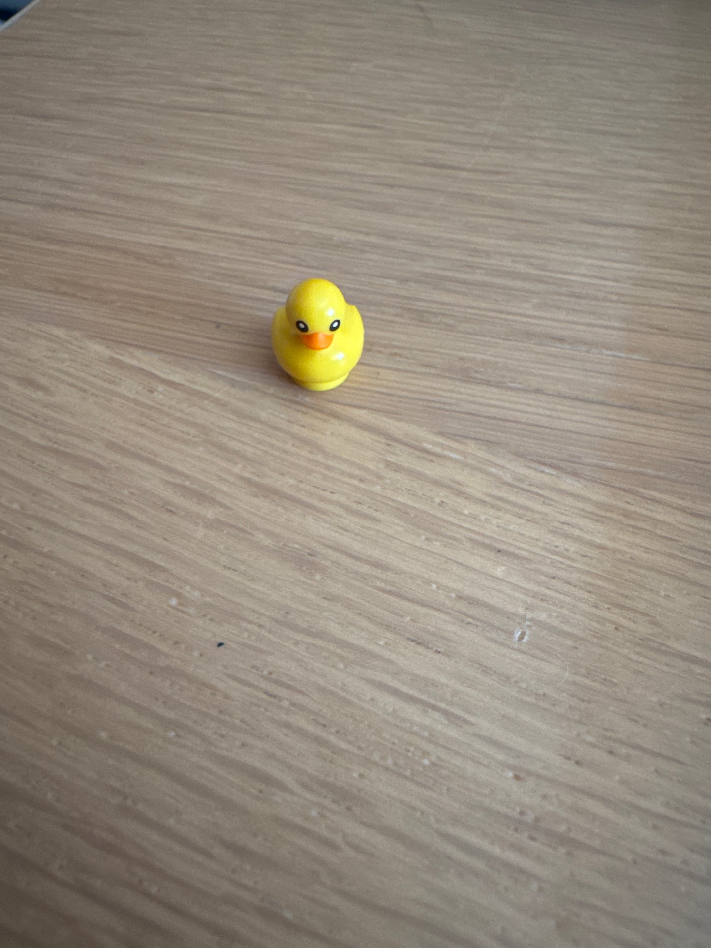 Duckling with Molded Orange Beak and Printed Black Eyes Pattern yellow