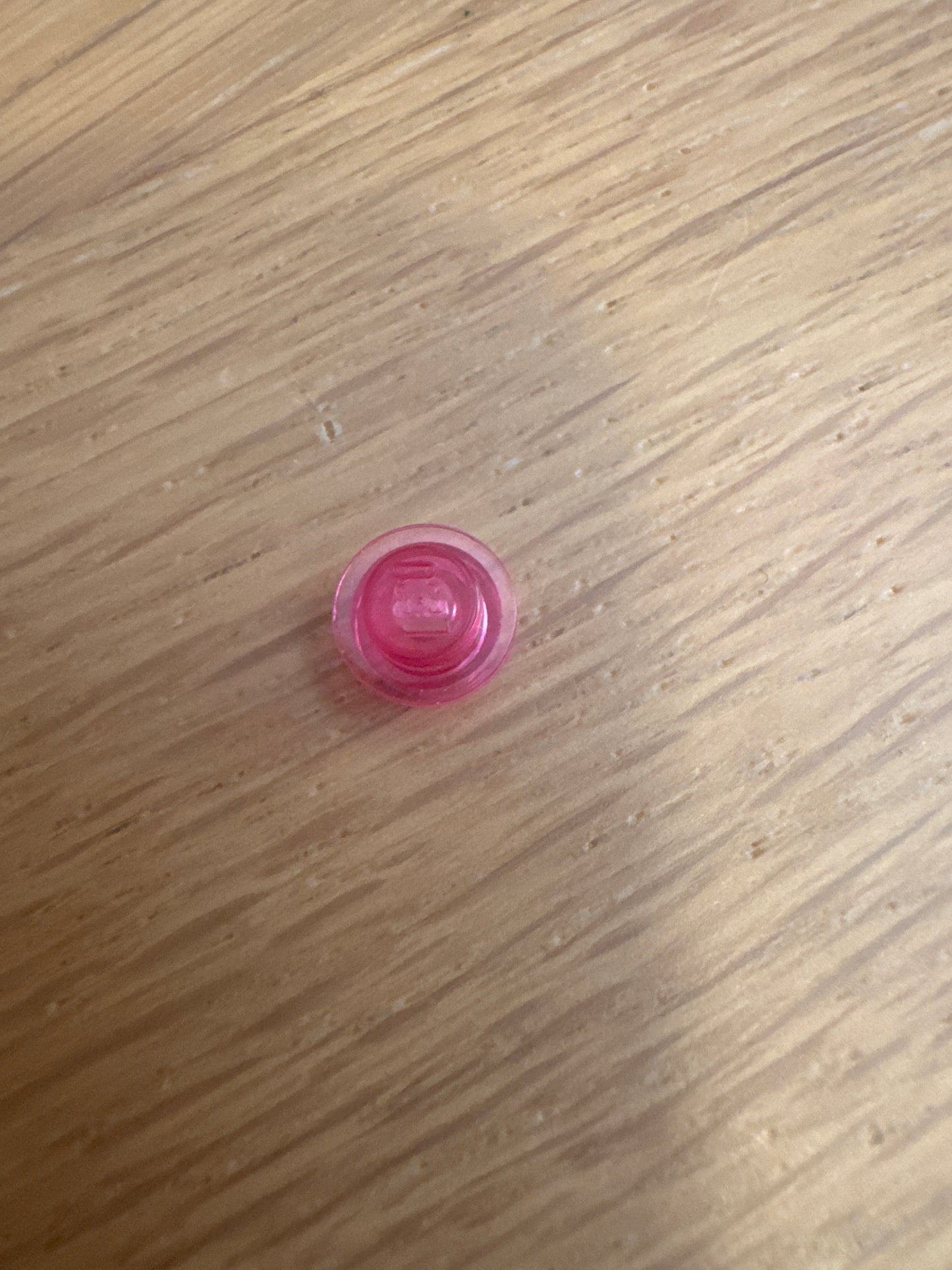 Plate, Round 1 x 1 trans-pink