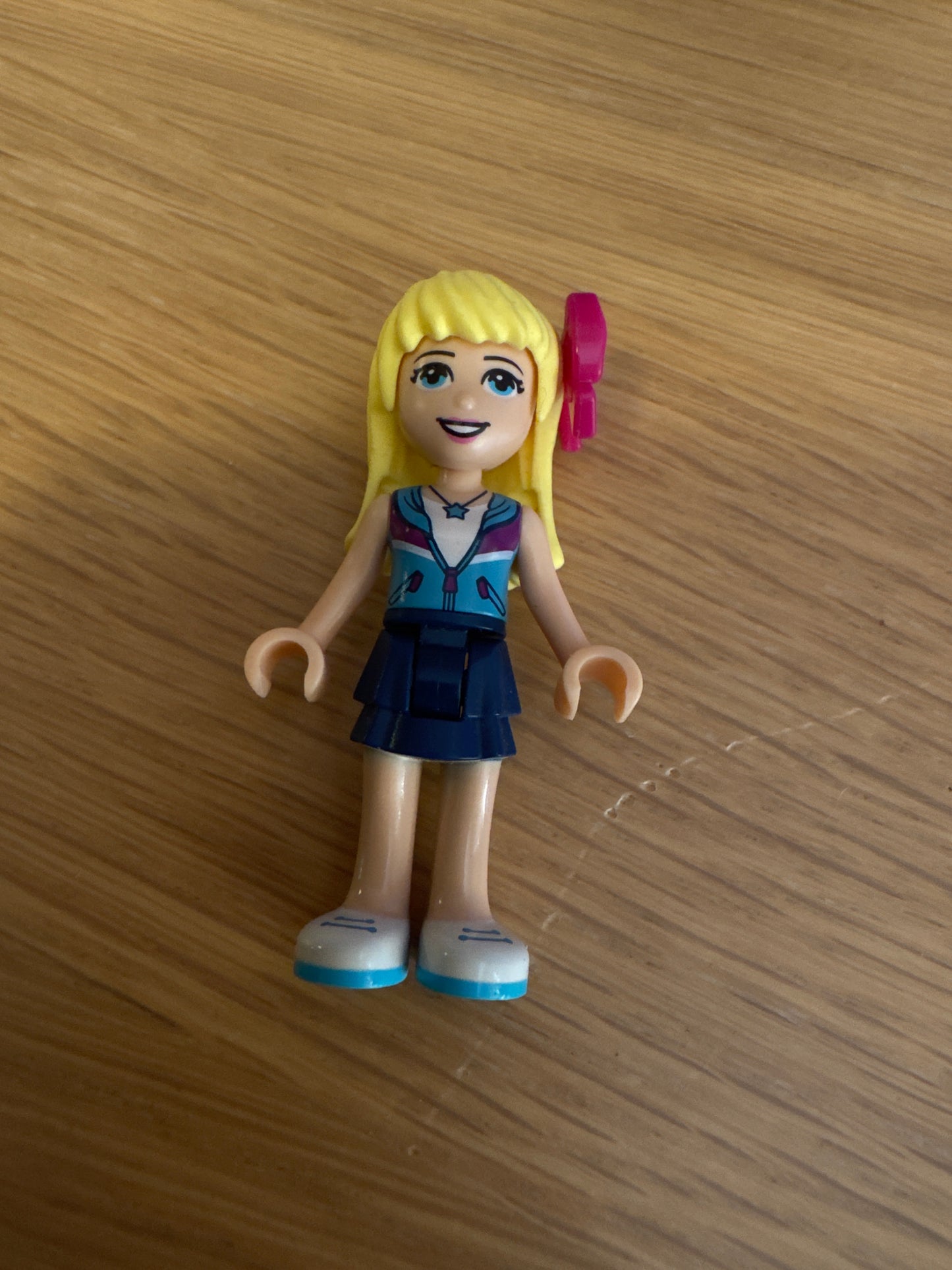 Friends Stephanie - Dark Blue Layered Skirt, Medium Azure and Dark Purple Jacket, Bow