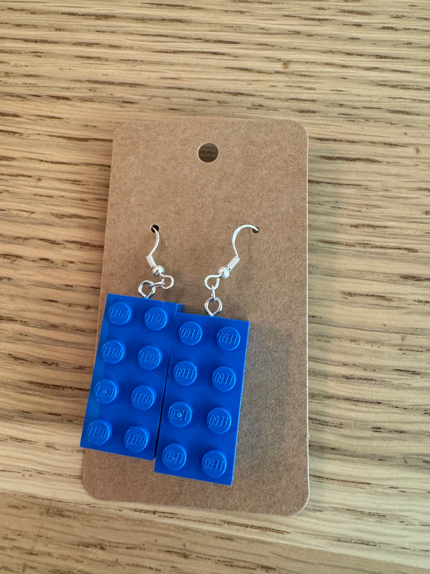 Lego block 2x4 earrings