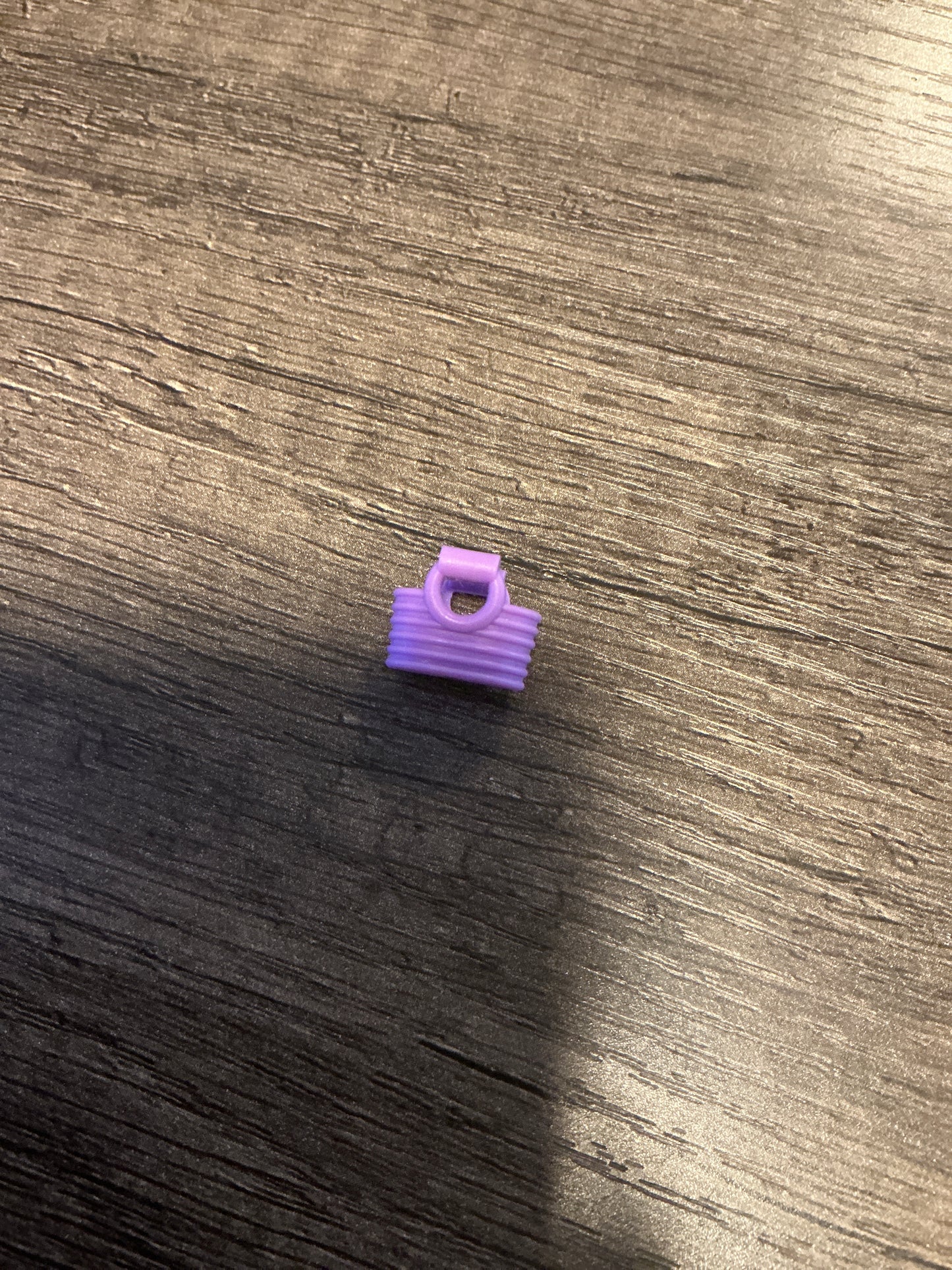 Minifigure, utensil basket - flexible rubber medium lavender