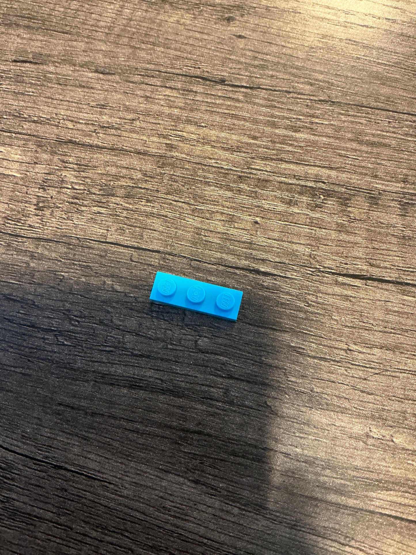 Plate 1 x 3 medium azure