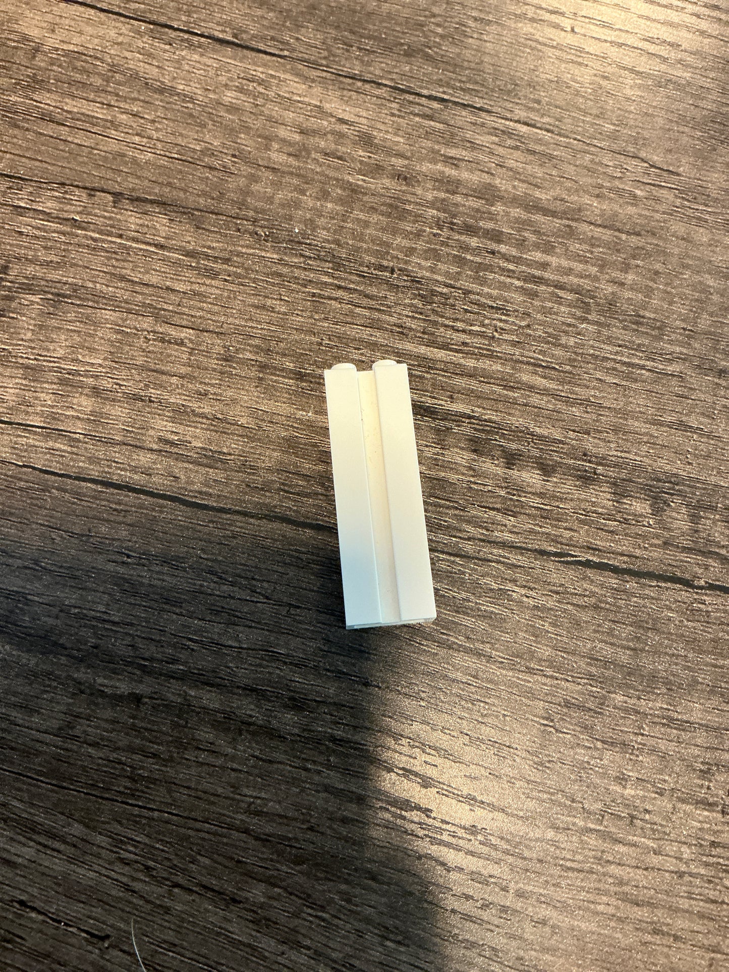 Brick, Modified 1 x 2 x 5 with channel white