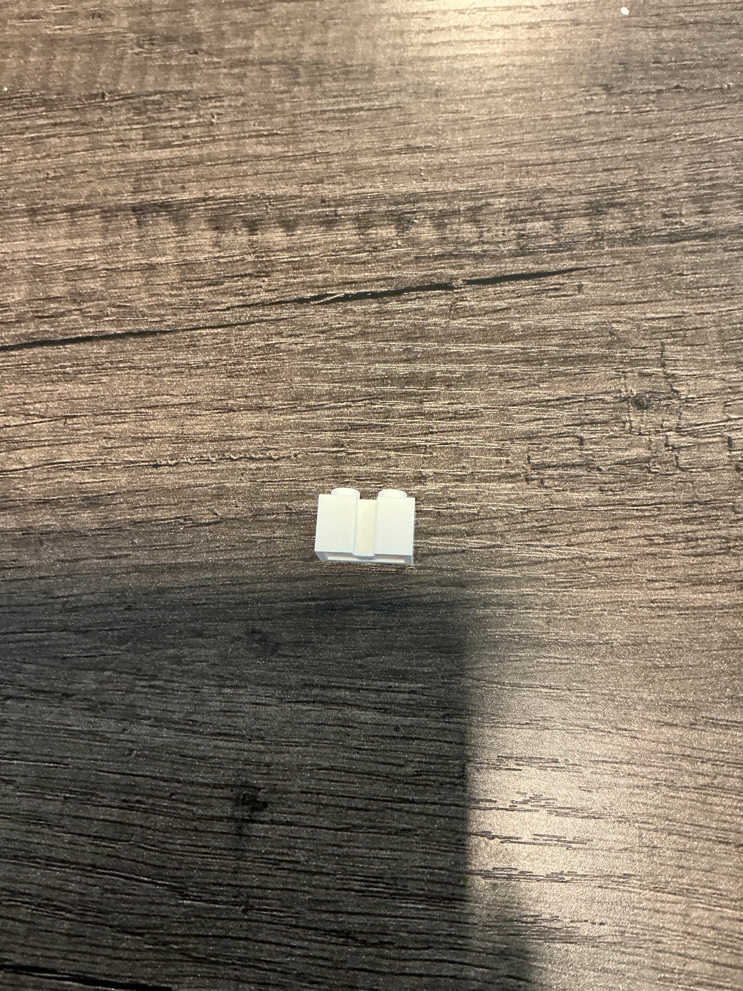 Brick, Modified 1 x 2 with Channel white