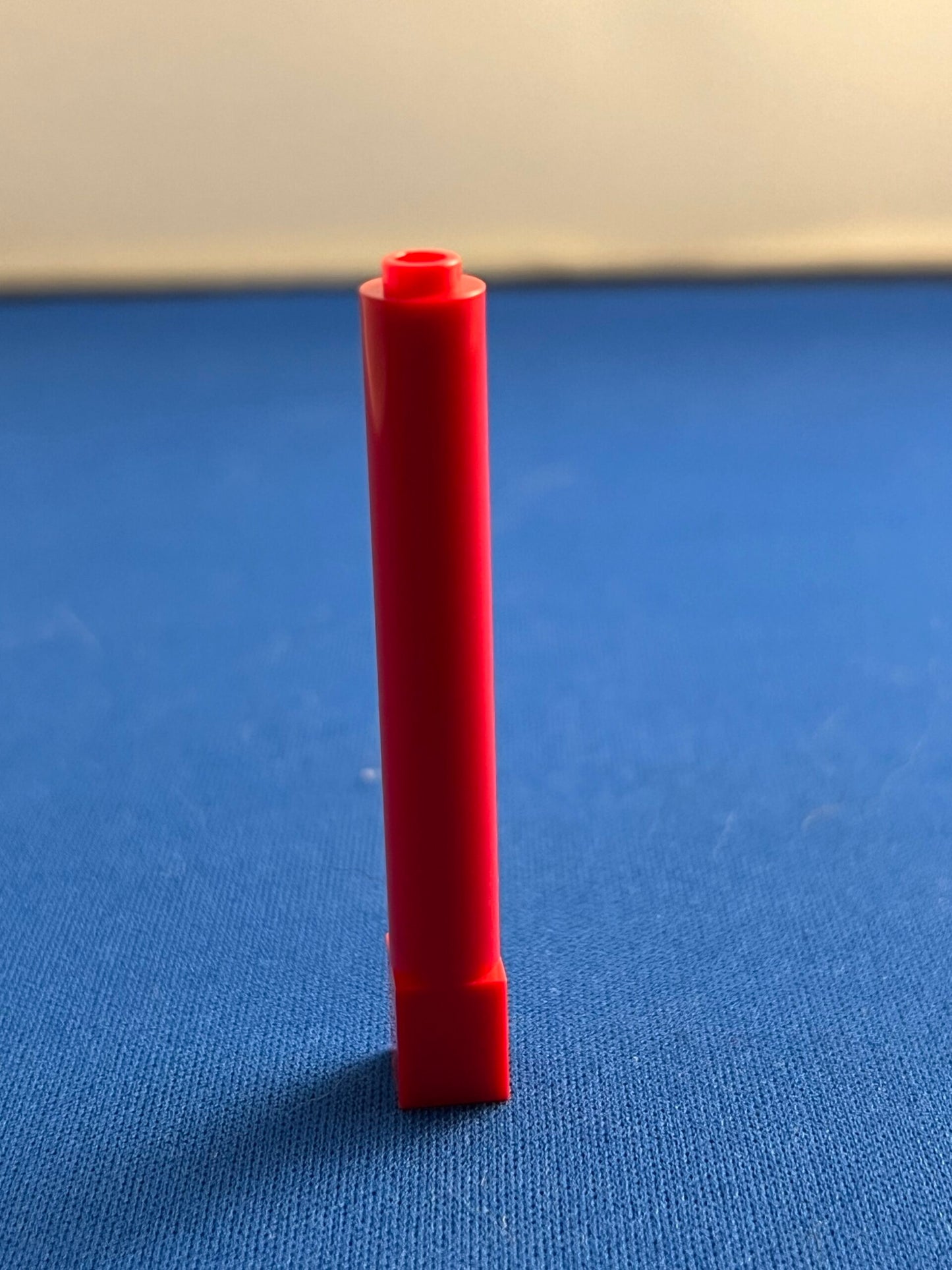 LEGO Brick 1 x 1 x 6 Round with Square Base Red