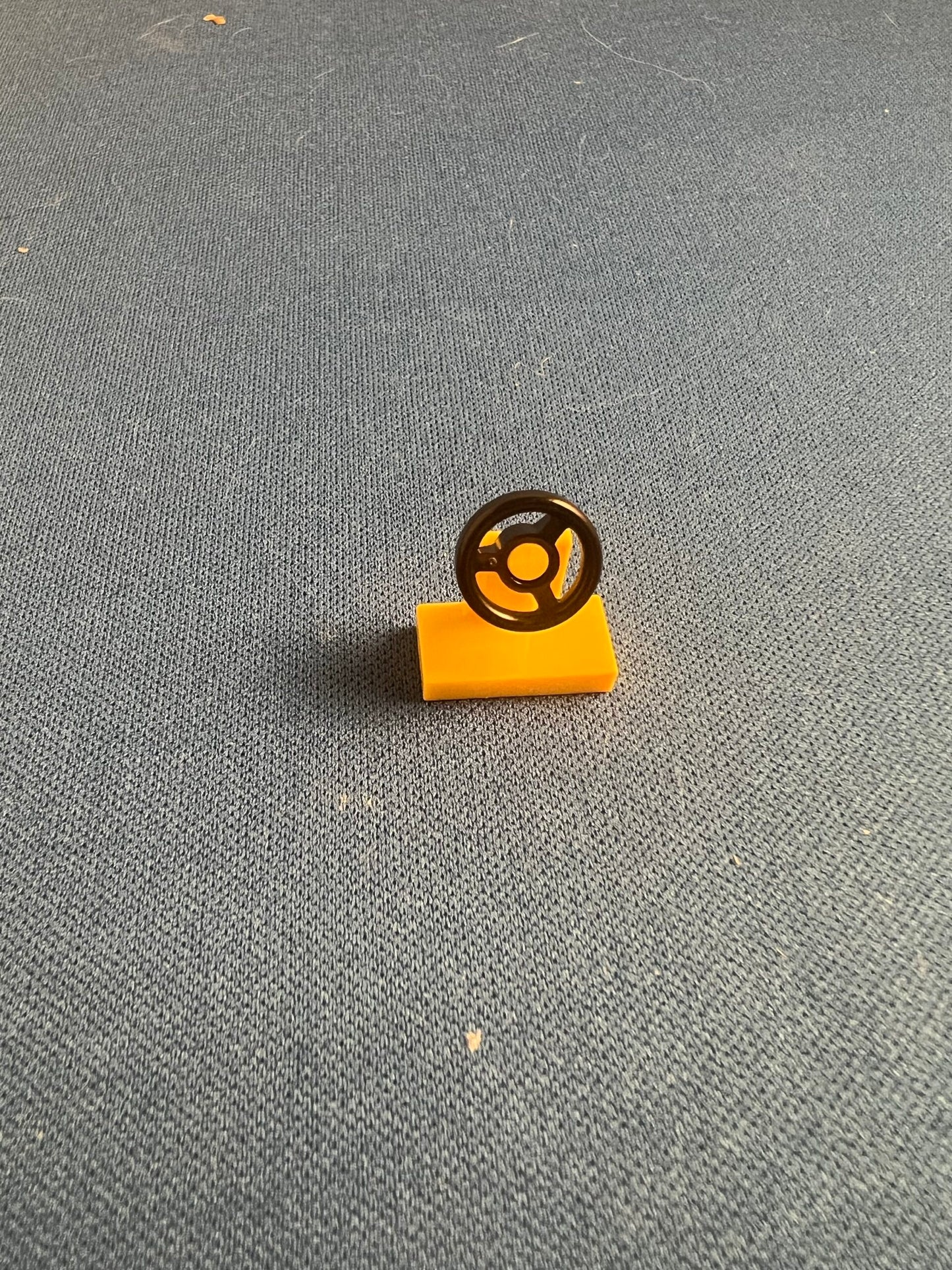 LEGO Vehicle Console with Black Steering Wheel Yellow