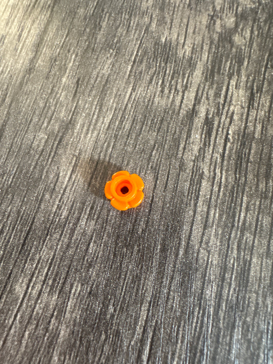 Plate, Round 1 x 1 with Flower Edge (5 Petals) orange