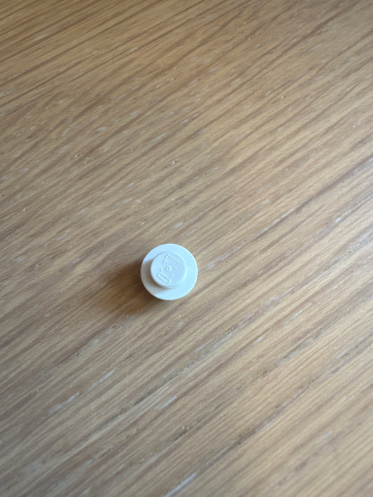 Plate, Round 1 x 1 white