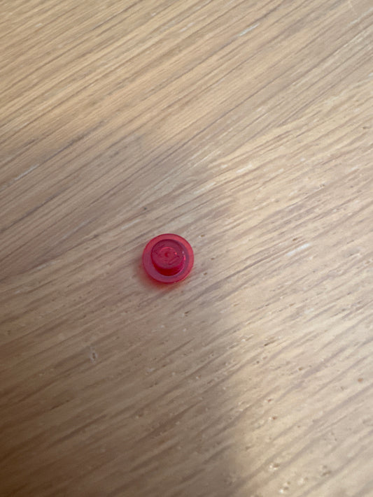 Plate, Round 1 x 1 trans-red