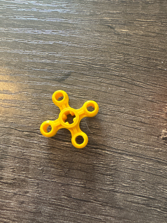 Technic Knob Cog / Gear / Wheel with Axle Hole (+ Orientation) yellow