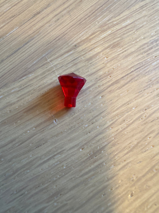 Rock 1 x 1 Jewel 24 Facet trans-red