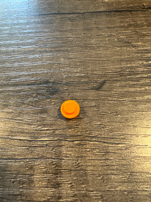 Plate, Round 1 x 1 orange
