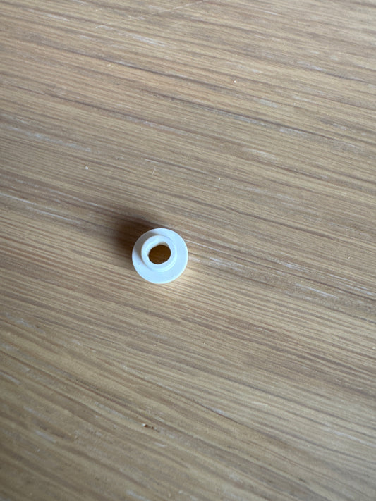 Plate, Round 1 x 1 with Open Stud white