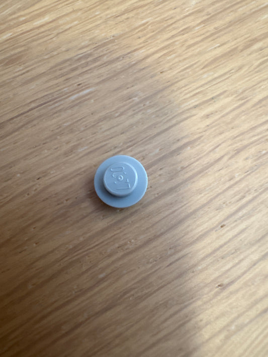 Plate, Round 1 x 1 light bluish gray