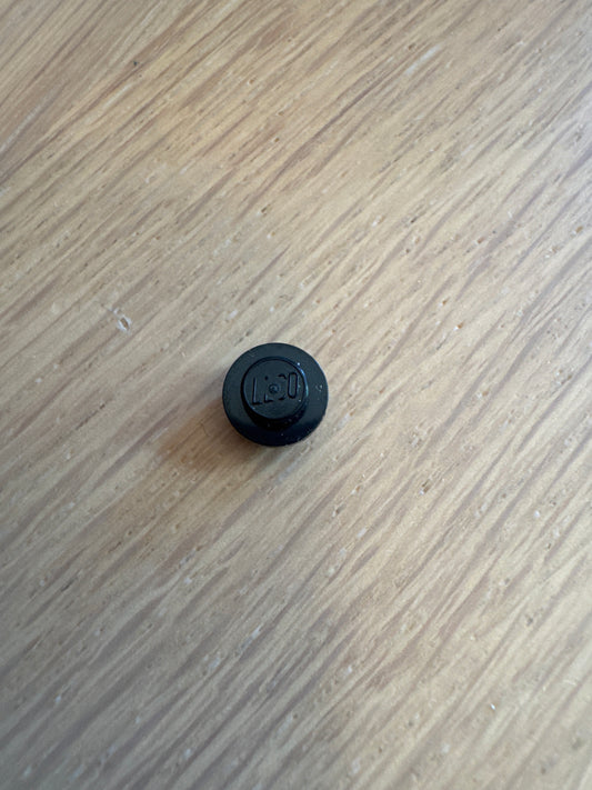 Plate, Round 1 x 1 black