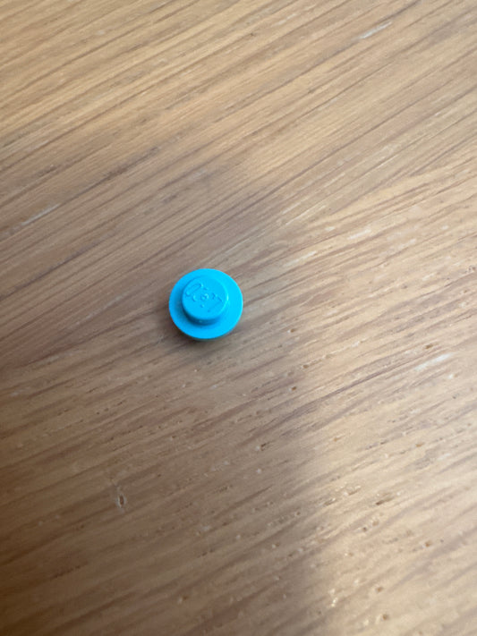 Plate, Round 1 x 1 medium azure