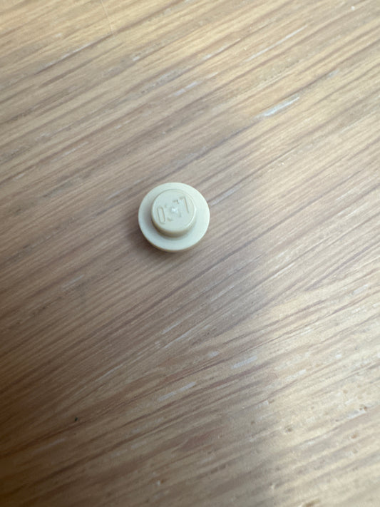 Plate, Round 1 x 1 tan