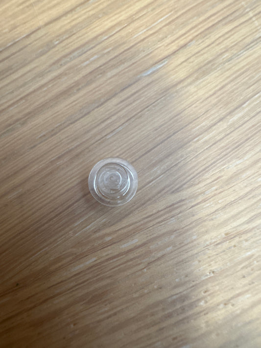 Plate, Round 1 x 1 trans- clear