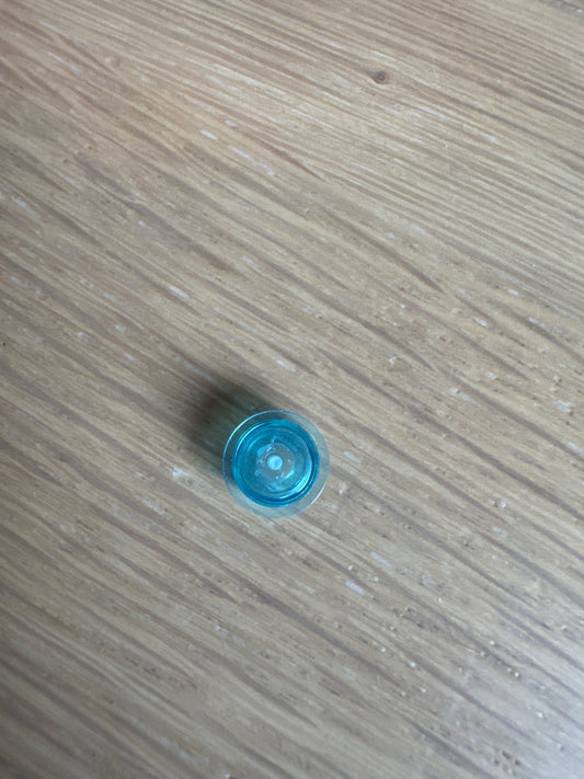Plate, Round 1 x 1 trans- light blue