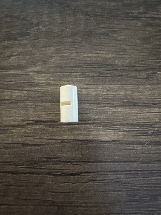 Technic, Pin Connector Round 2L with Slot (Pin Joiner Round) white