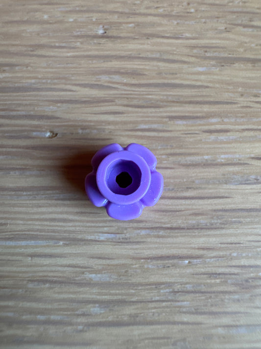 Plate, Round 1 x 1 with Flower Edge (5 Petals) medium violett