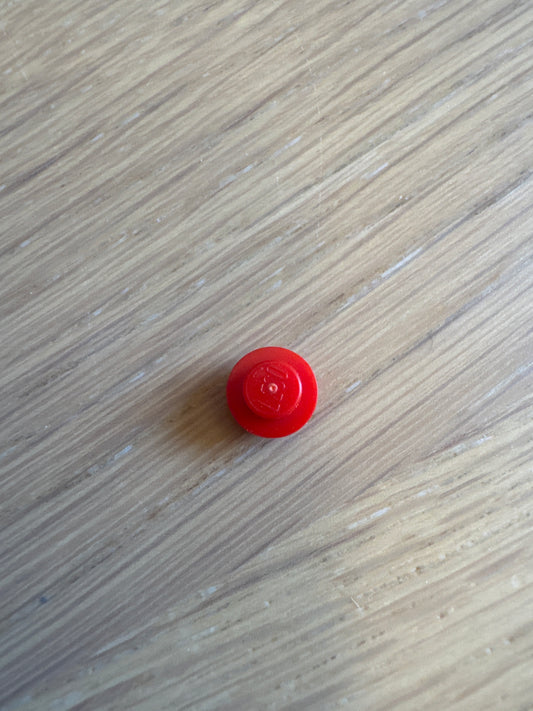 Plate, Round 1 x 1 red