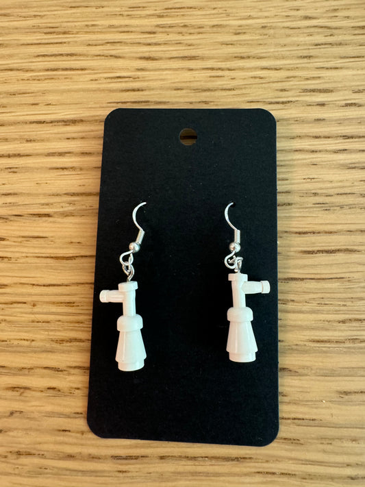 Lego bottles earrings