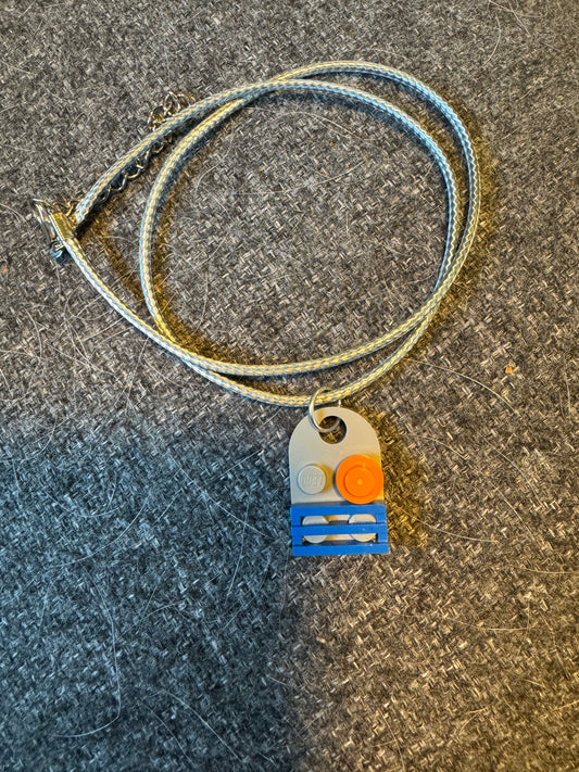Robot head necklace