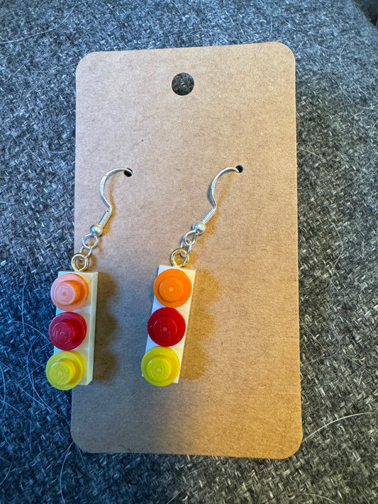 Traffic light earrings