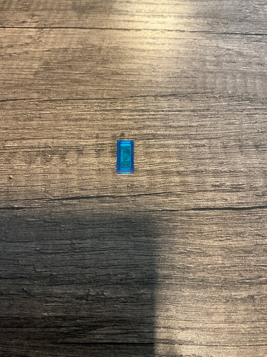 Tile 1 x 2 trans-dark blue