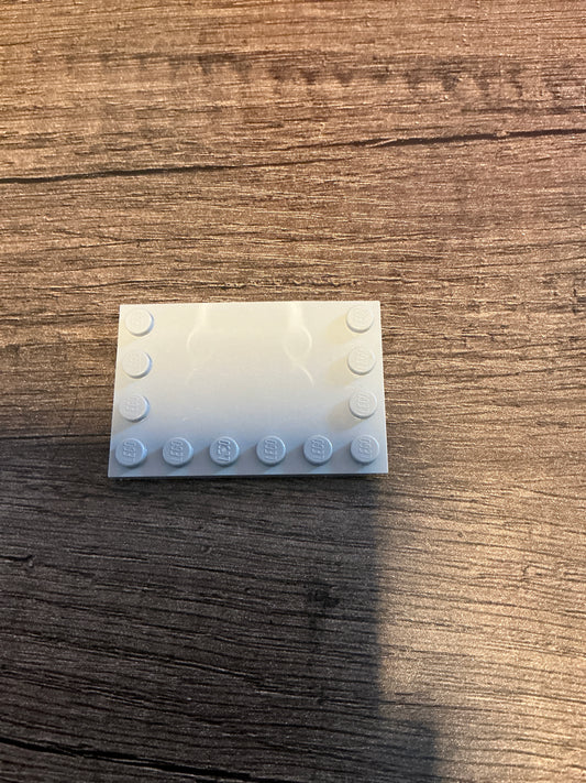 Tile, modified 4 x 6 with studs on edges light bluish gray