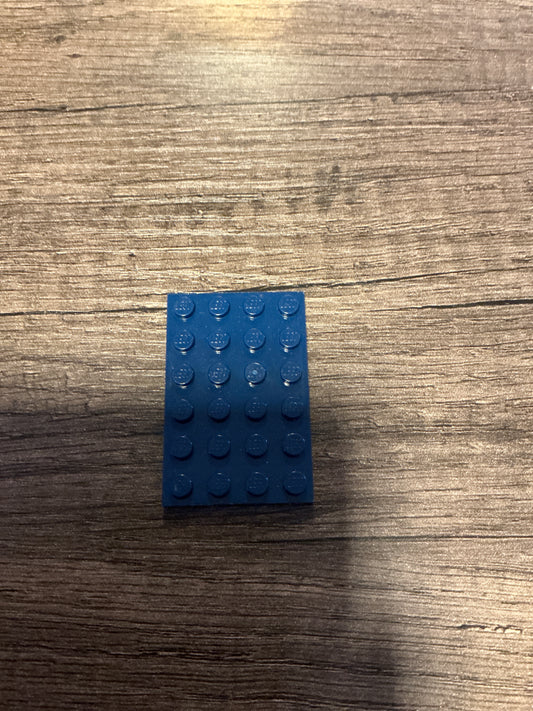 Plate 4 x 6 dark blue