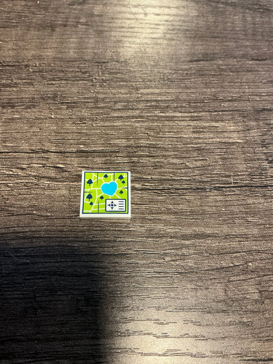 Tile 2 x 2 with Map Heartlake Park Pattern