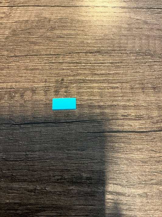 Tile 1 x 2 medium azure