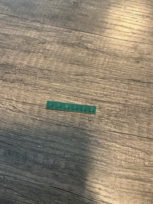 Plate 1 x 6 dark green