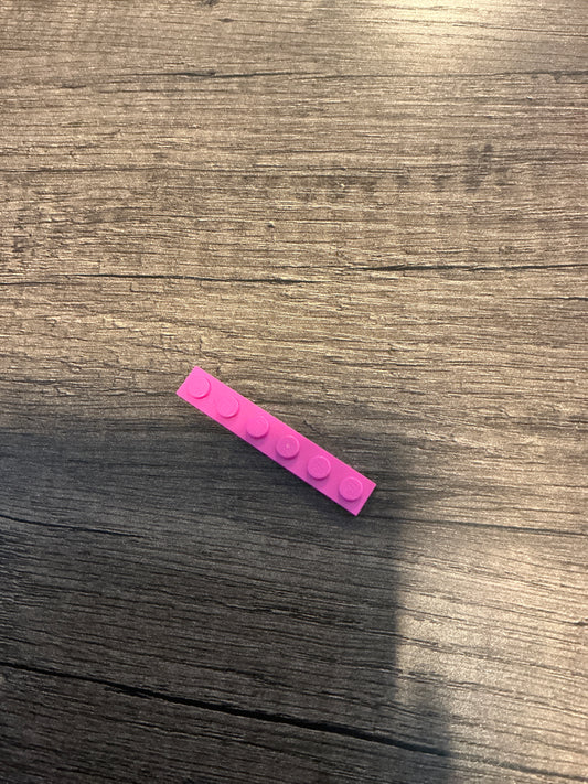 Plate 1 x 6 dark pink