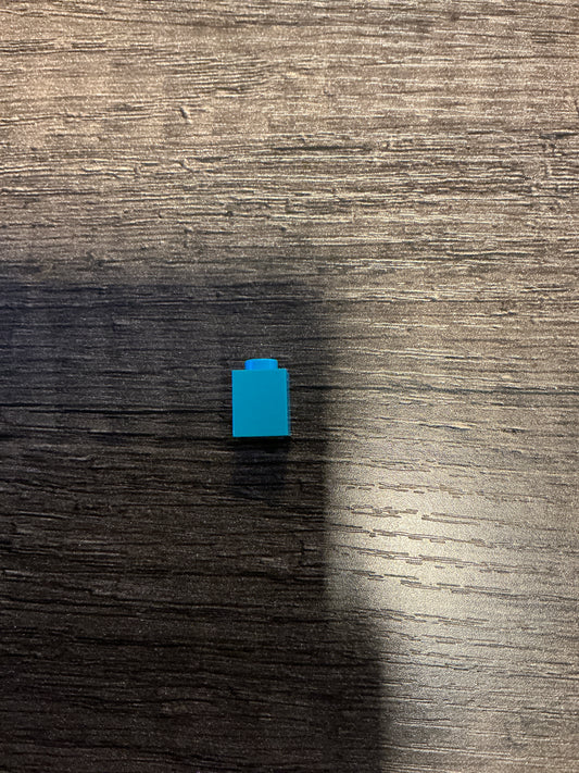 Brick 1 x 1 medium azure