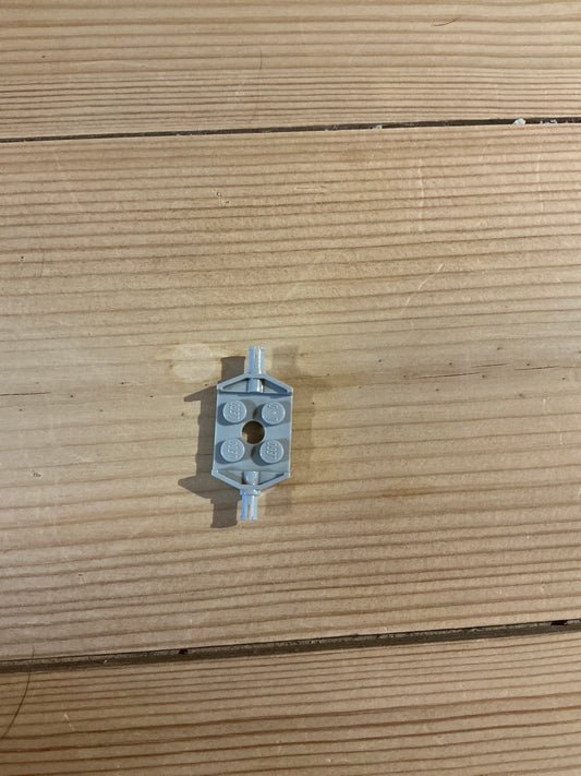 Plate, Modified 2 x 2 with Wheels Holder Wide and Hole light bluish gray