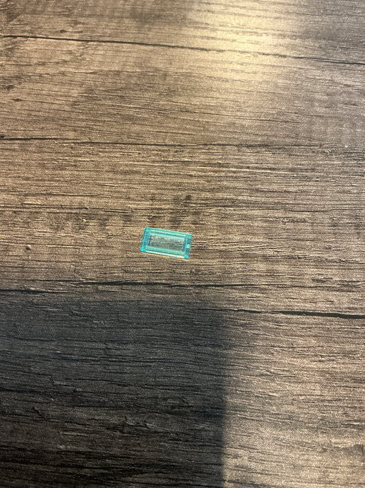 Tile 1 x 2 satin trans-light blue