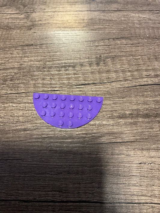 Plate Round Half 4 x 8 dark purple