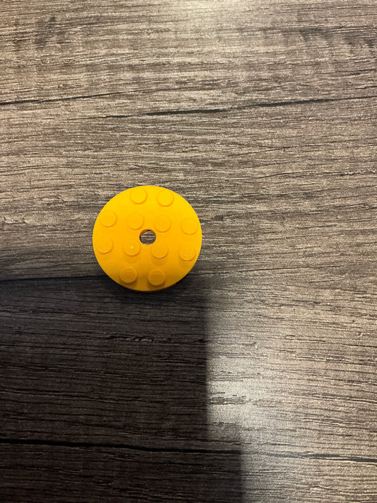 Plate, Round 4 x 4 with Hole bright light orange
