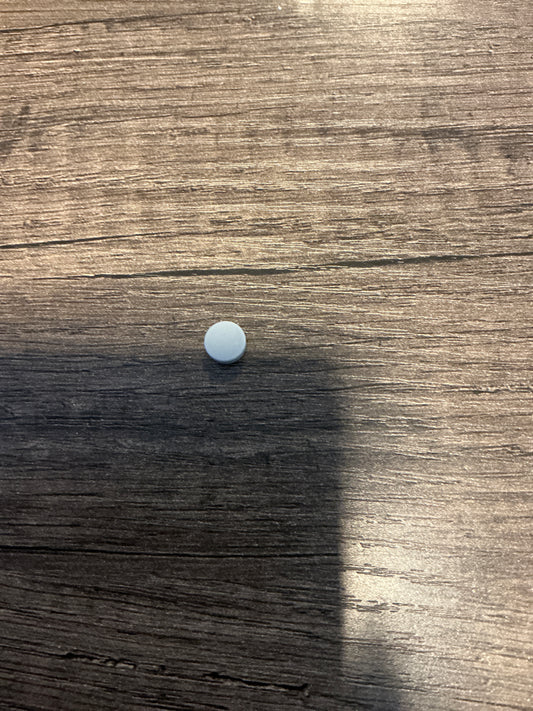 Tile, Round 1 x 1 light gray