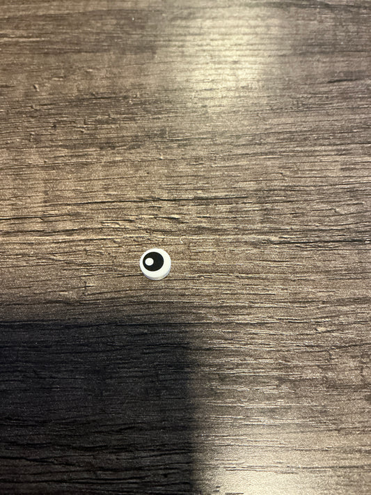Tile, Round 1 x 1 with Black Eye with Pupil Pattern