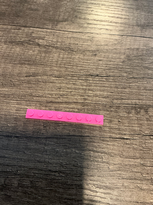Plate 1 x 8 dark pink