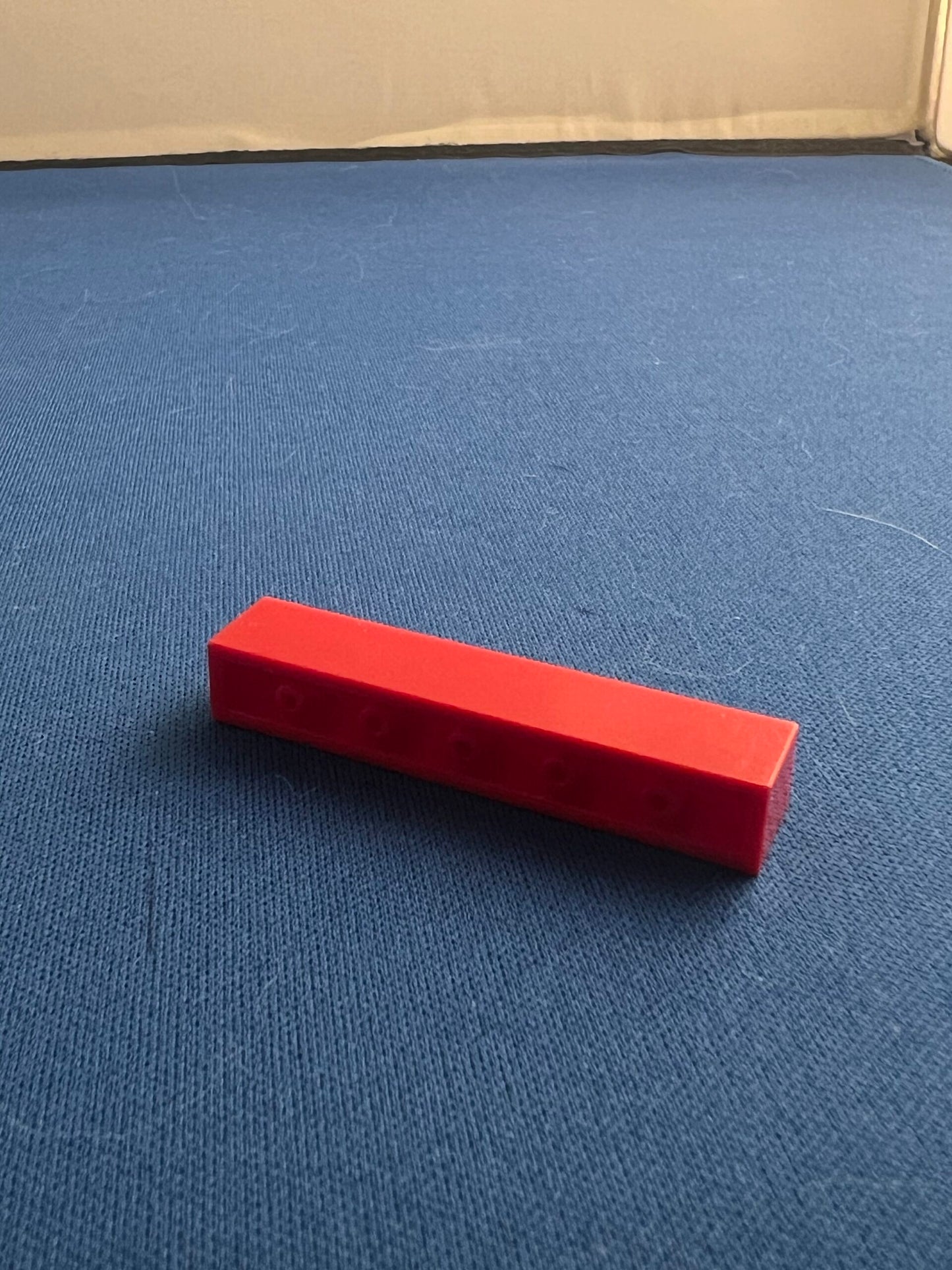 LEGO Brick 1 x 6 Red with hole